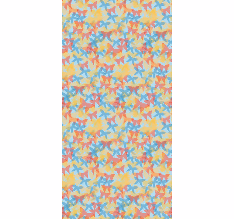 Store enrouleur papillon orange, jaune et bleu - TenStickers