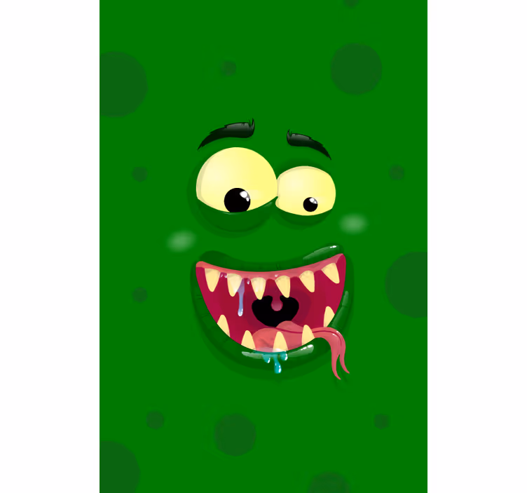 Store enrouleur amusant monstre vert - TenStickers