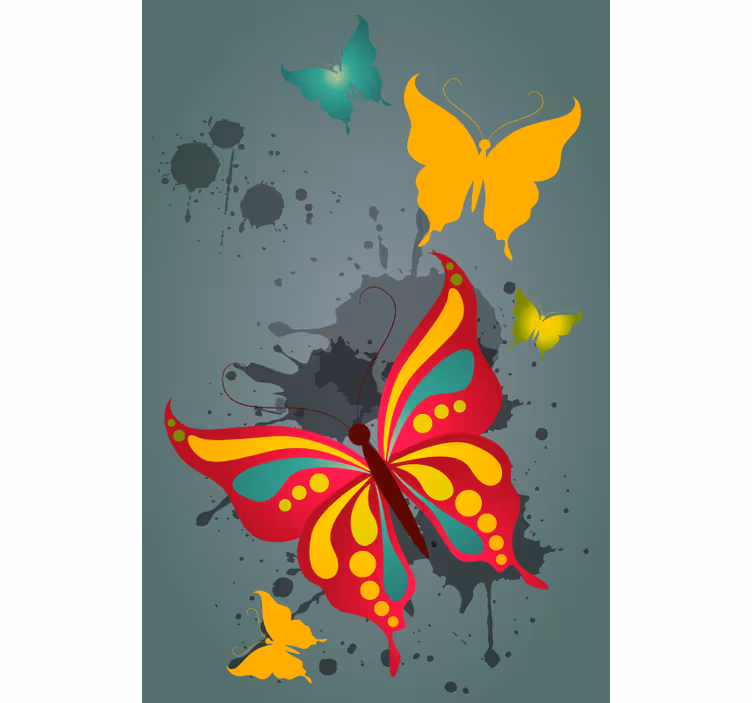 Store enrouleur papillon éclaboussure vibrante - TenStickers