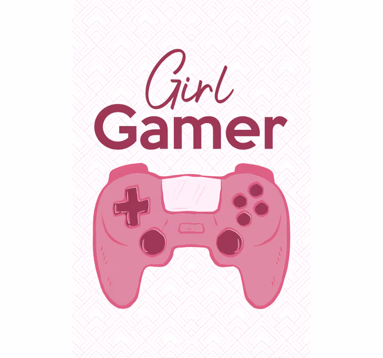 Store enrouleur gamer fille contrôleur - TenStickers