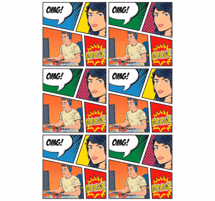 Store enrouleur chambre ado bande desinée - TenStickers