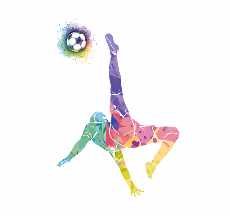 Store enrouleur chambre ado joueur football aquarelle - TenStickers