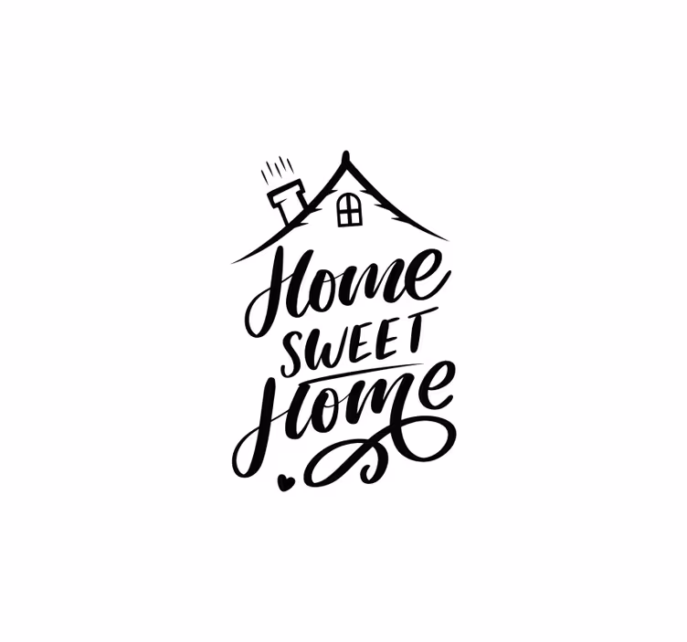 Store enrouleur salon texte noir home sweet home - TenStickers