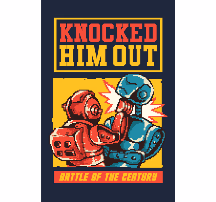 Store enrouleur gamer match de boxe robotique - TenStickers