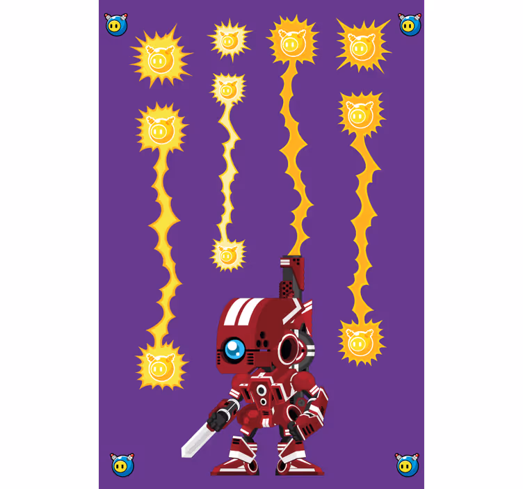 Store enrouleur gamer combat énergétique robotique - TenStickers