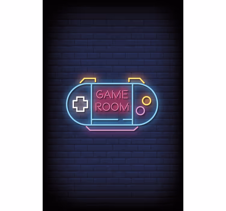 Store enrouleur gamer room avec néon - TenStickers