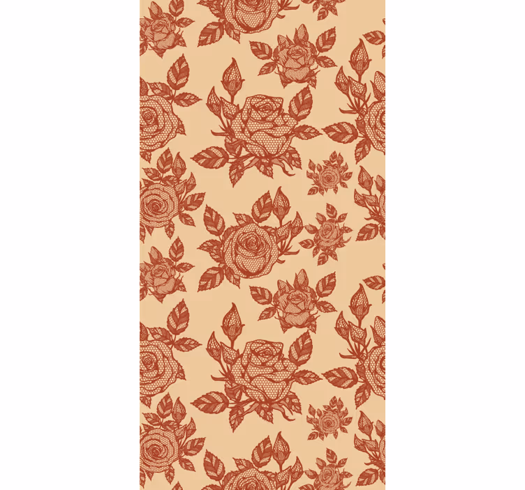 Store enrouleur salon élégant motif dentelle rose - TenStickers