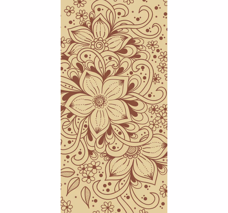 Store enrouleur rustique motif cachemire floral - TenStickers