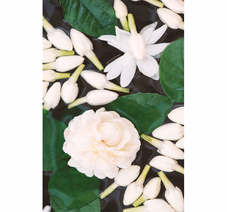 Store style belles fleurs de couleur blanche - TenStickers