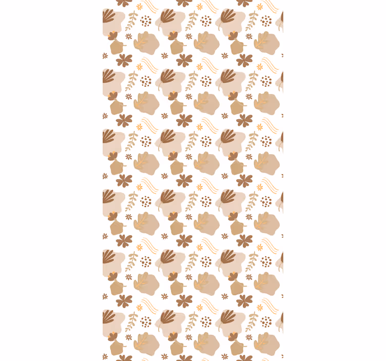 Stores enrouleurs fleurs et plantes motif beige organique - TenStickers