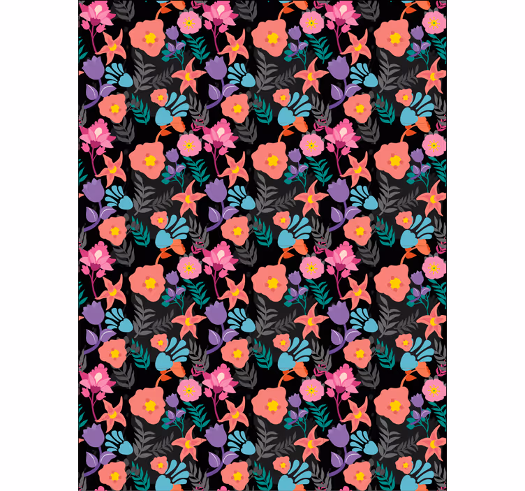 Stores enrouleurs fleurs et plantes motif floral coloré - TenStickers