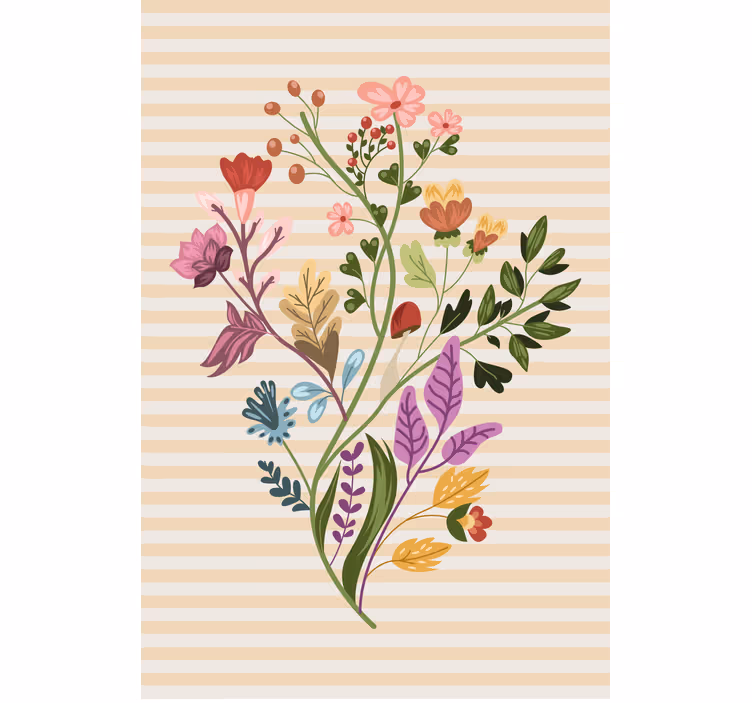 Stores enrouleurs fleurs et plantes composition florale - TenStickers