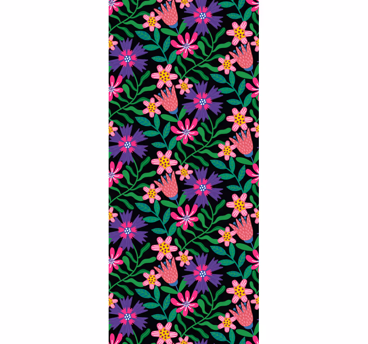 Stores enrouleurs fleurs et plantes harmonie florale - TenStickers