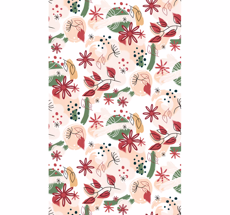 Stores enrouleurs fleurs et plantes motif floral abstrait - TenStickers