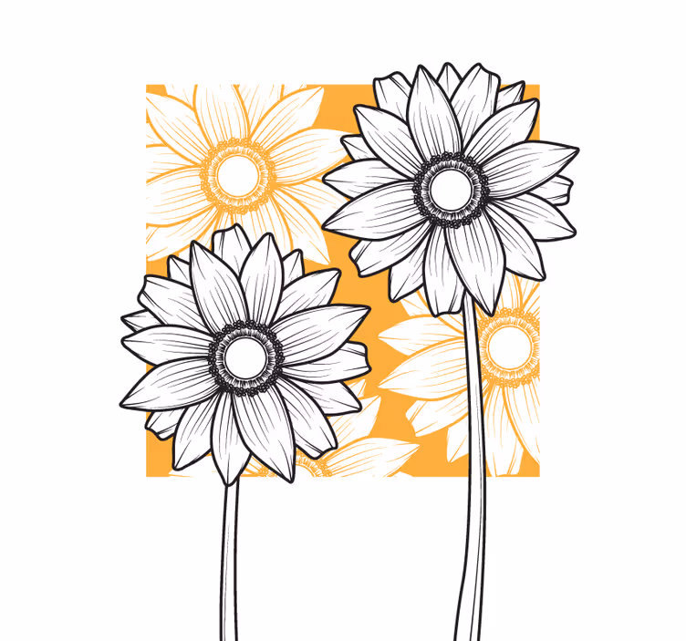 Stores enrouleurs fleurs et plantes Élément floral opulent - TenStickers