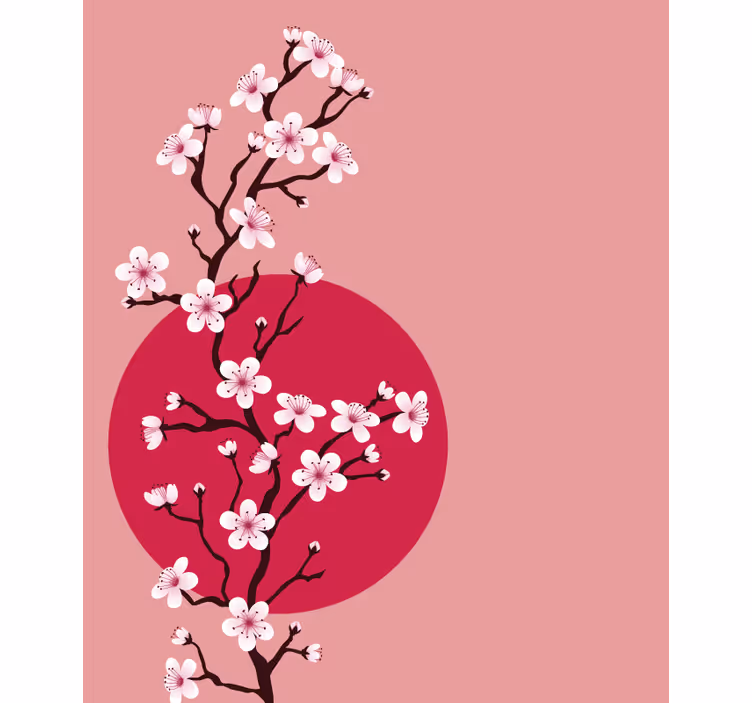 Store d'une branche avec des fleurs de cerisier - TenStickers