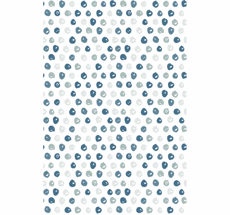 Store enrouleur salon points peints en bleu - TenStickers
