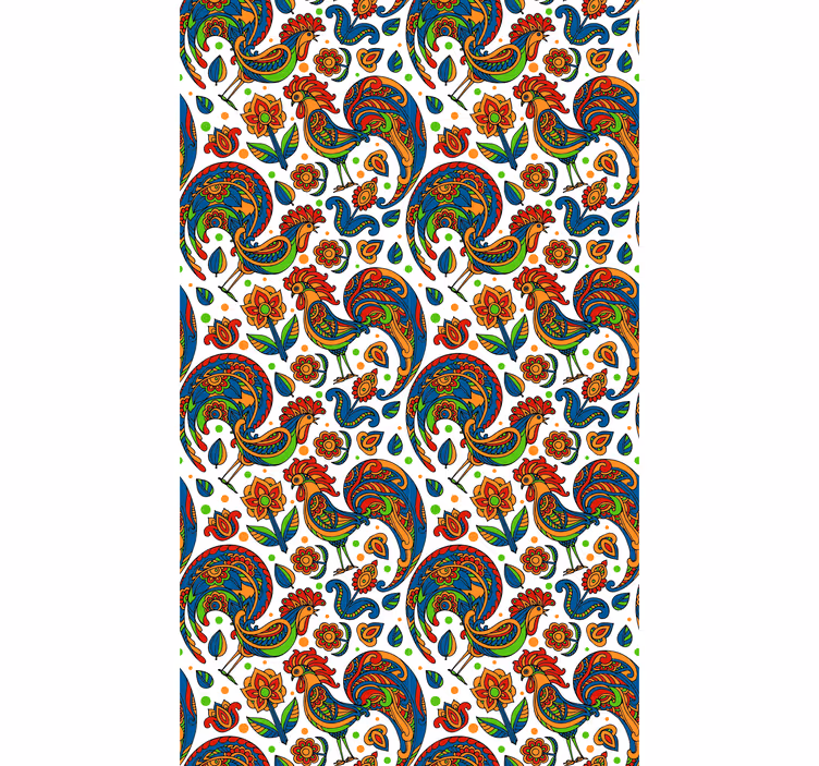 Store enrouleur animaux coqs colorés - TenStickers