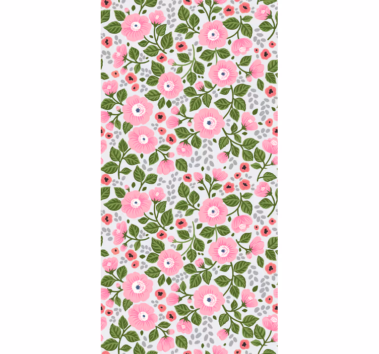 Stores enrouleurs fleurs et plantes jardin de fleurs roses - TenStickers