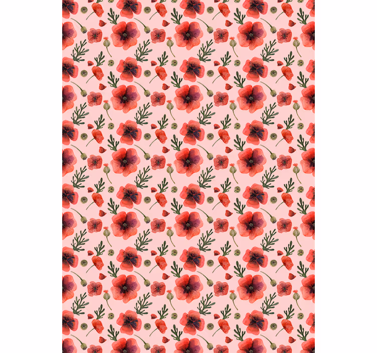Stores enrouleurs fleurs et plantes motif coquelicot - TenStickers