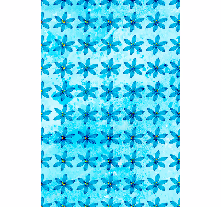 Stores enrouleurs fleurs et plantes belles fleurs bleues - TenStickers