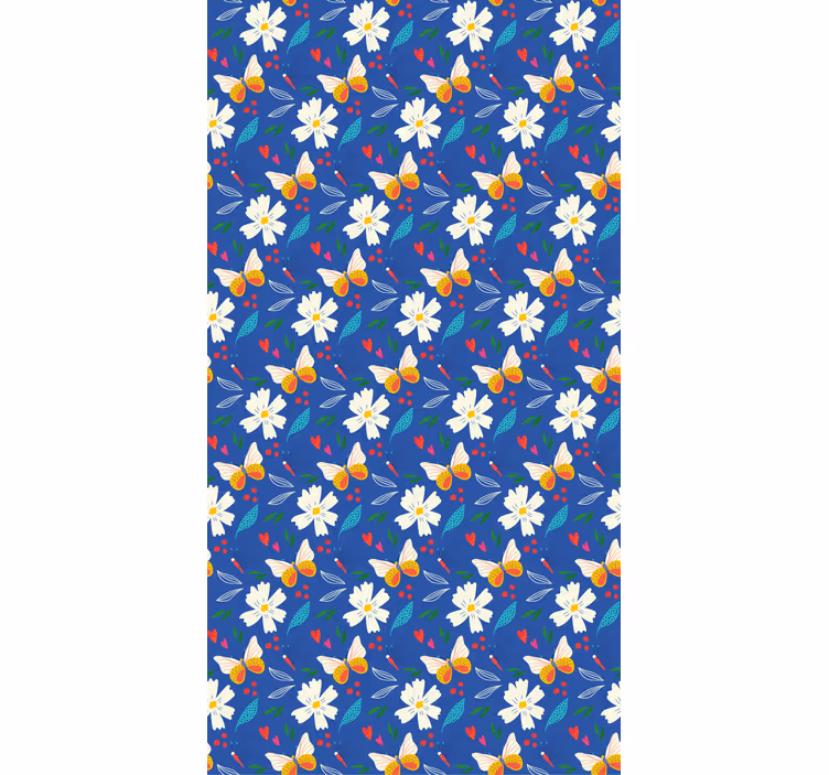 Stores enrouleurs fleurs et plantes marguerites et papillons - TenStickers