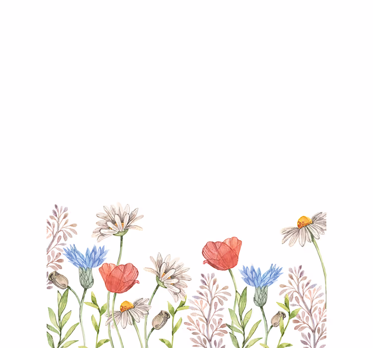Stores enrouleurs fleurs et plantes design prairie fleurie - TenStickers