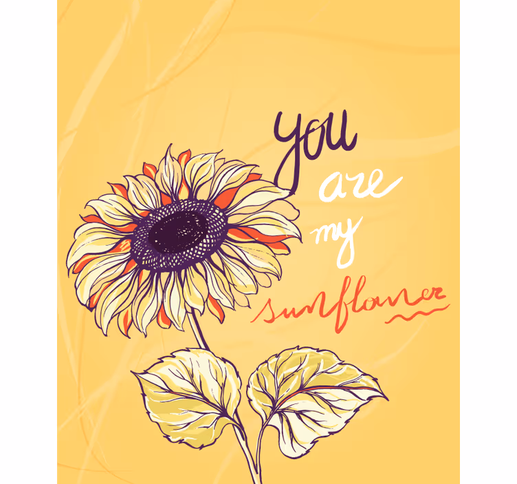 Stores enrouleurs fleurs et plantes tu es mon tournesol - TenStickers