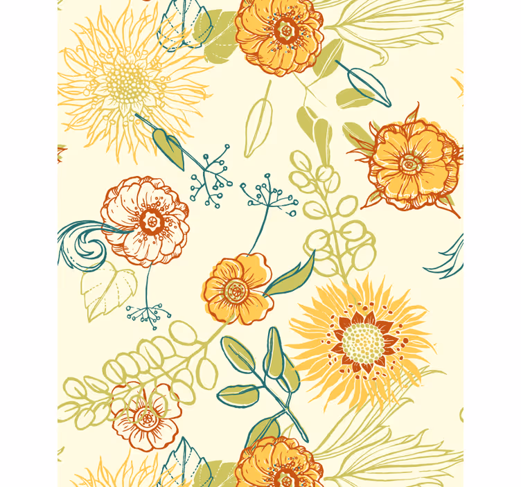 Stores enrouleurs fleurs et plantes motifs floraux vibrants - TenStickers