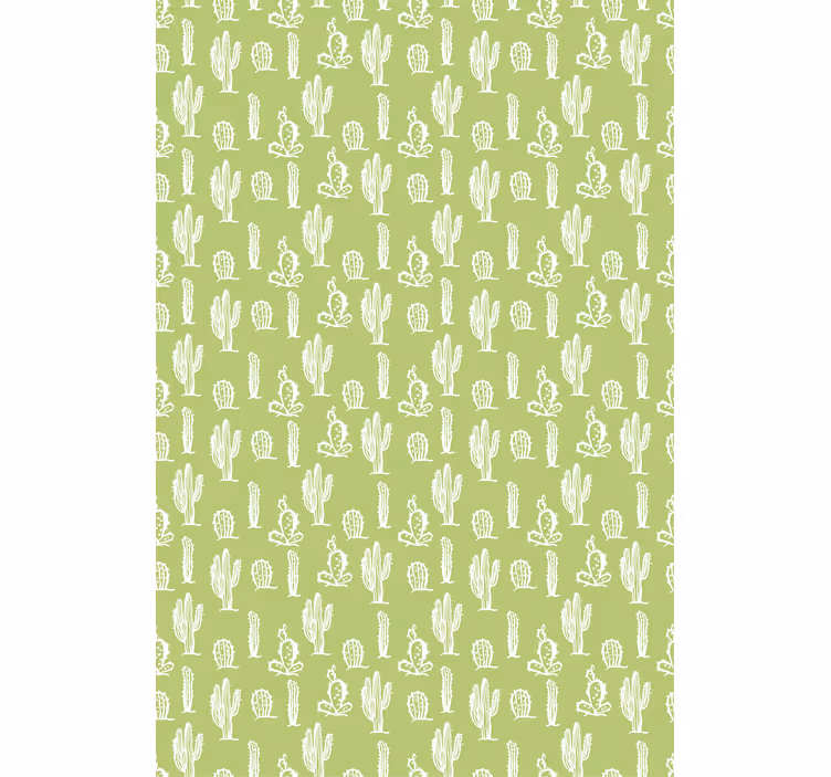 Store enrouleur salle de bain motif cactus fond vert - TenStickers