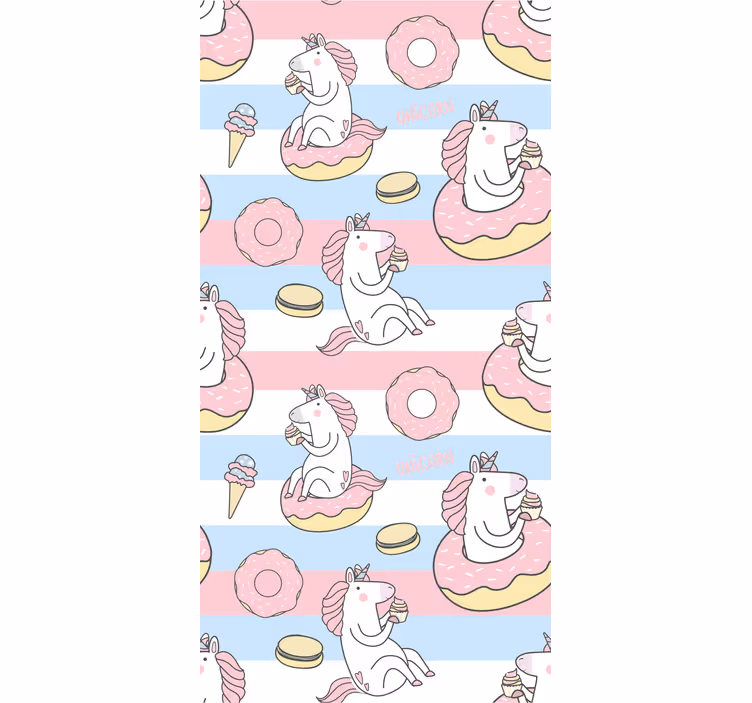 Store enrouleur amusant délices de desserts de licorne - TenStickers