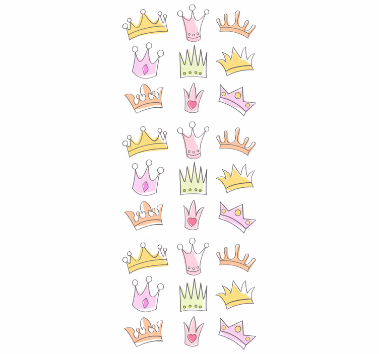 Store enrouleur pour chambre enfant motif de couronne - TenStickers