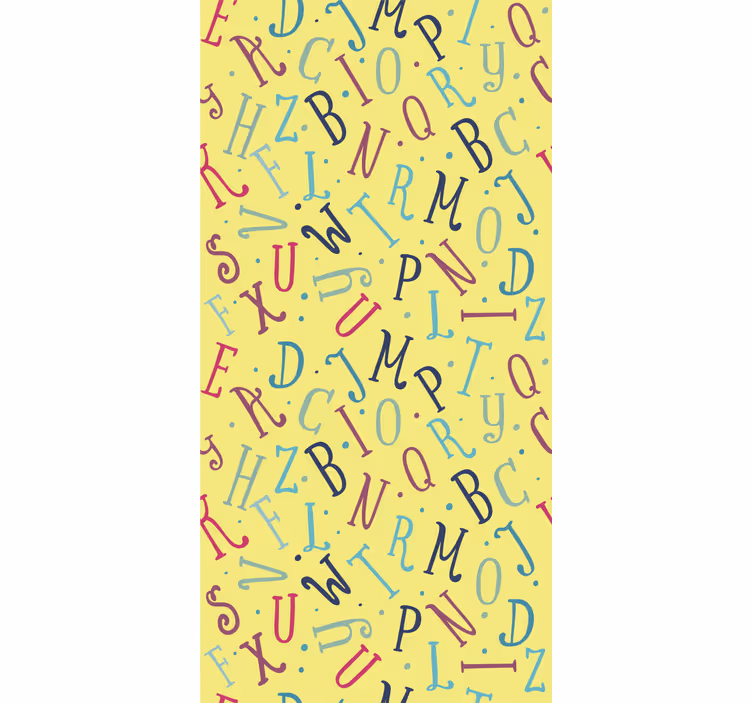 Store enrouleur phrases lettres de l'alphabet colorées - TenStickers