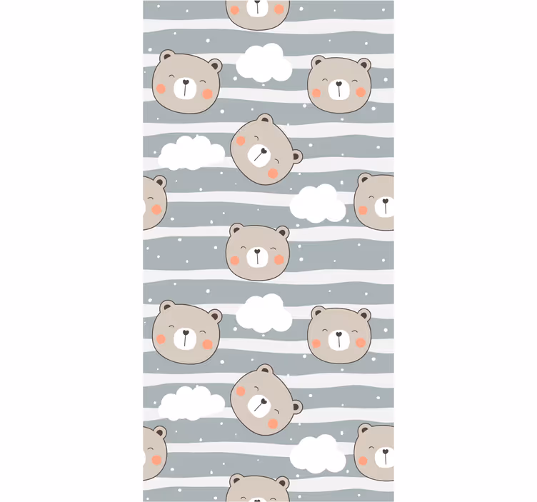 Store enrouleur chambre bébé des visages d'ours mignons - TenStickers