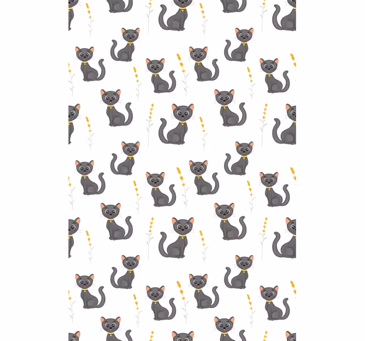 Store enrouleur animaux motif de chats noirs - TenStickers