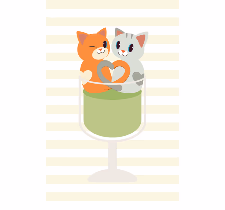 Store enrouleur animaux compagnons félins mignons - TenStickers