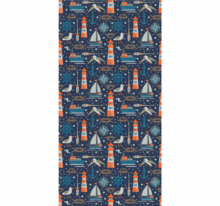 Store enrouleur pour chambre enfant thème aventure nautique - TenStickers