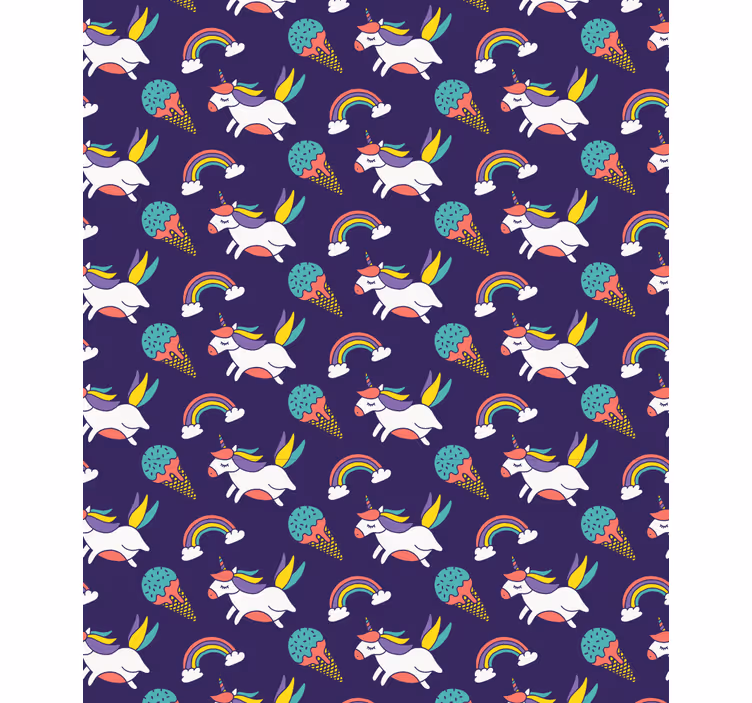 Store enrouleur pour chambre enfant licornes et arcs-en-ciel - TenStickers