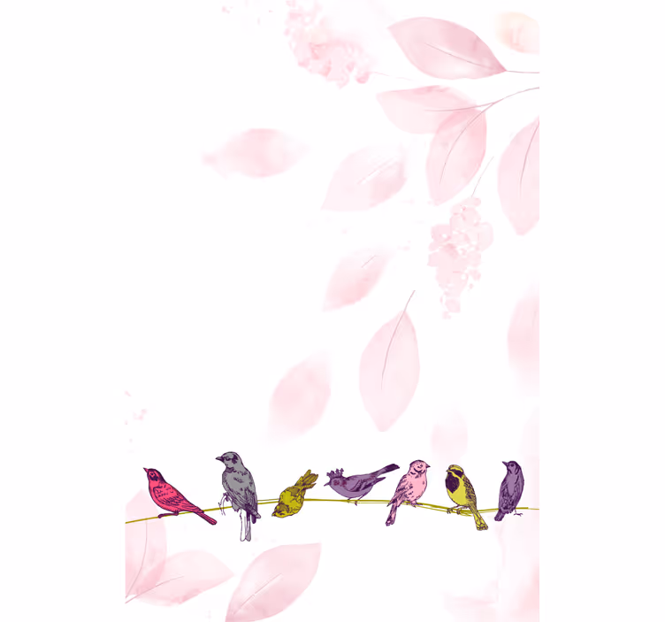Store enrouleur animaux oiseaux sur une branche - TenStickers