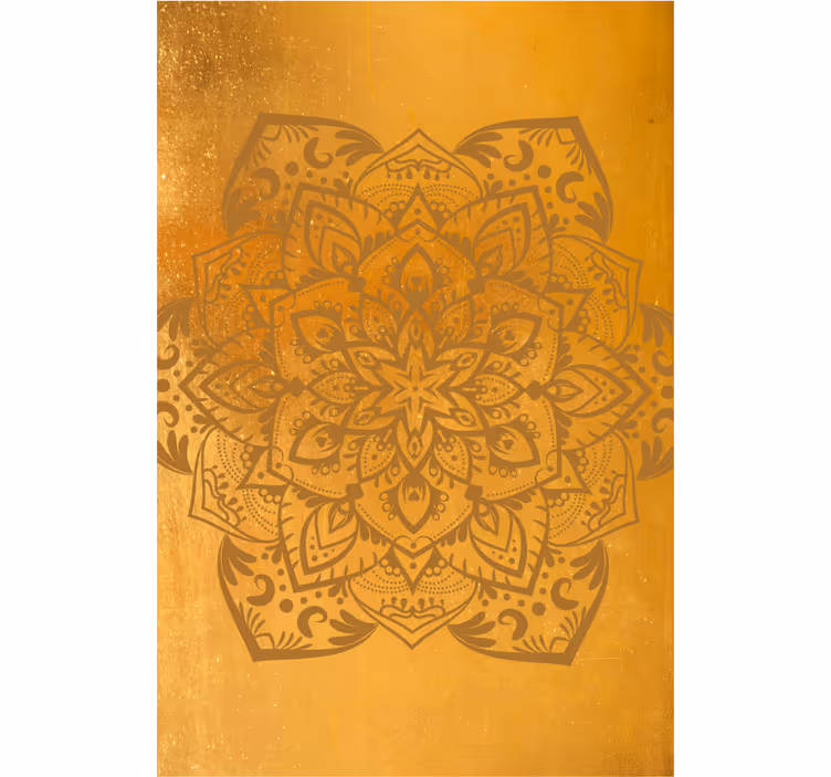 Store enrouleur motif zen mandala spirituel doré - TenStickers