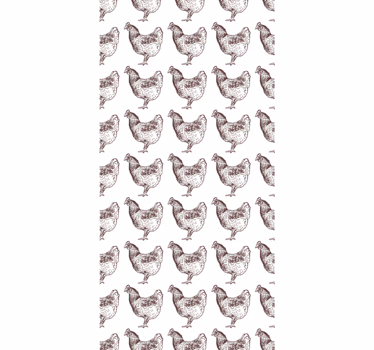 Store enrouleur animaux charmant motif de poulet - TenStickers