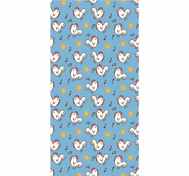 Store enrouleur animaux motif poulet et soleil - TenStickers