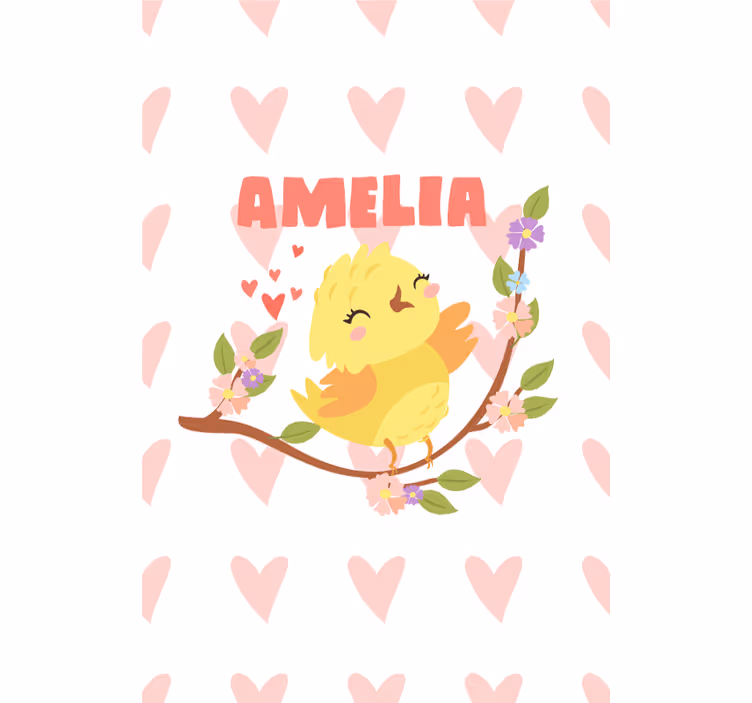 Store enrouleur personnalisé conception d'oiseau mignon - TenStickers