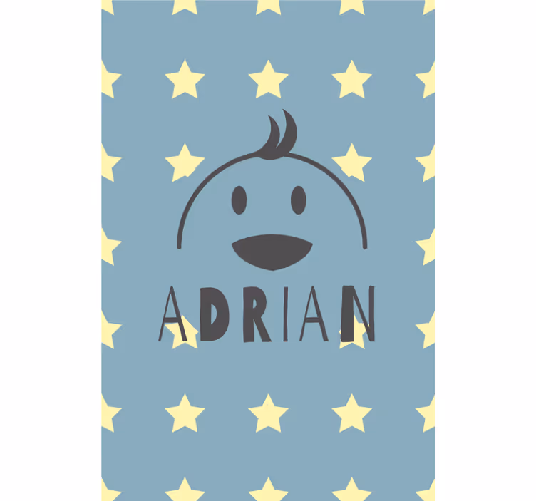 Store enrouleur pour chambre enfant poulet étoilé avec nom - TenStickers