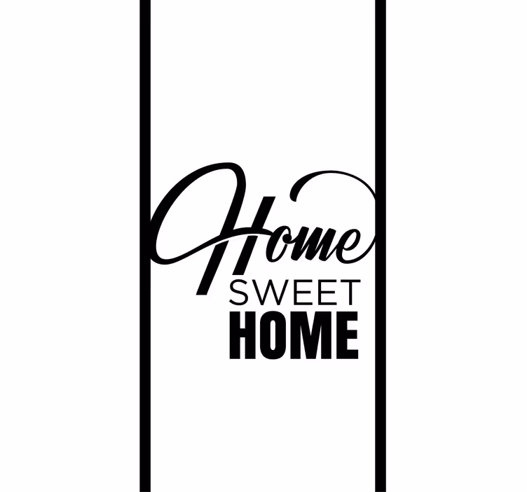 Store enrouleur phrases douce maison en noir et blanc - TenStickers