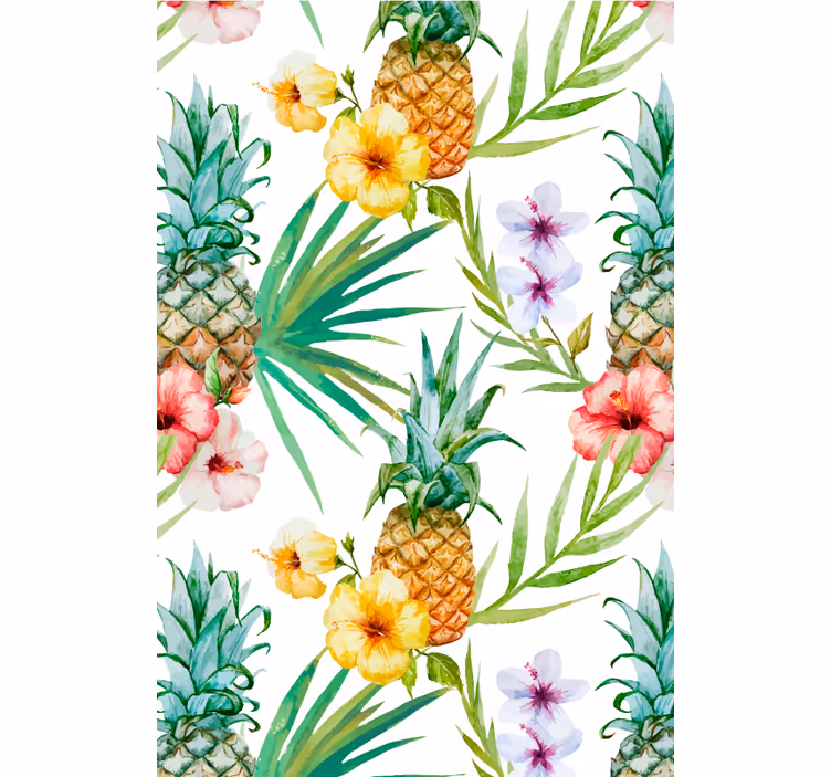 Stores enrouleur cuisine avec fruits et légumes Ananas peint - TenStickers