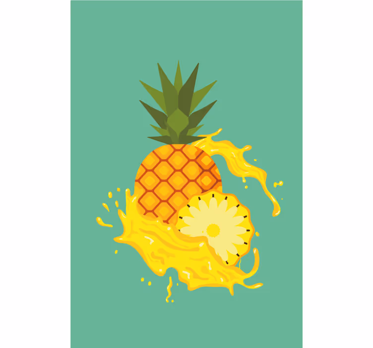Store enrouleur fruits et légumes éclaboussures d'ananas - TenStickers