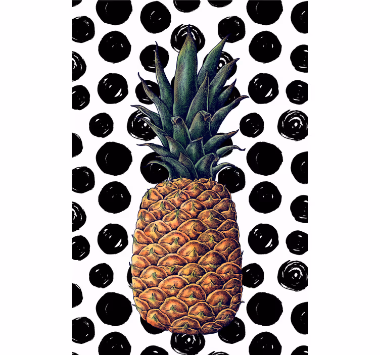 Store enrouleur fruits et légumes ananas à pois - TenStickers