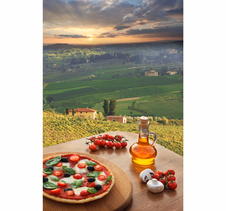 Store enrouleur fruits et légumes paysage culinaire italien - TenStickers