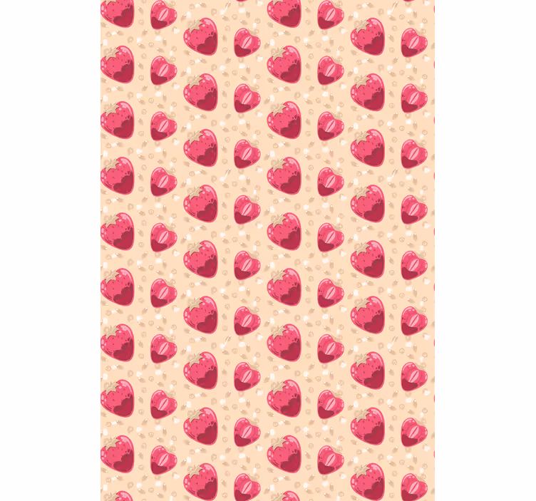 Store enrouleur fruits et légumes motif coeur de fraise - TenStickers